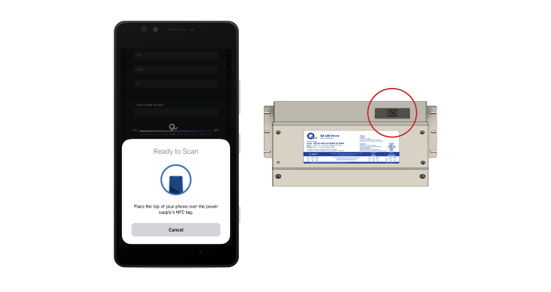 Ready to Scan pop up window on NFC app