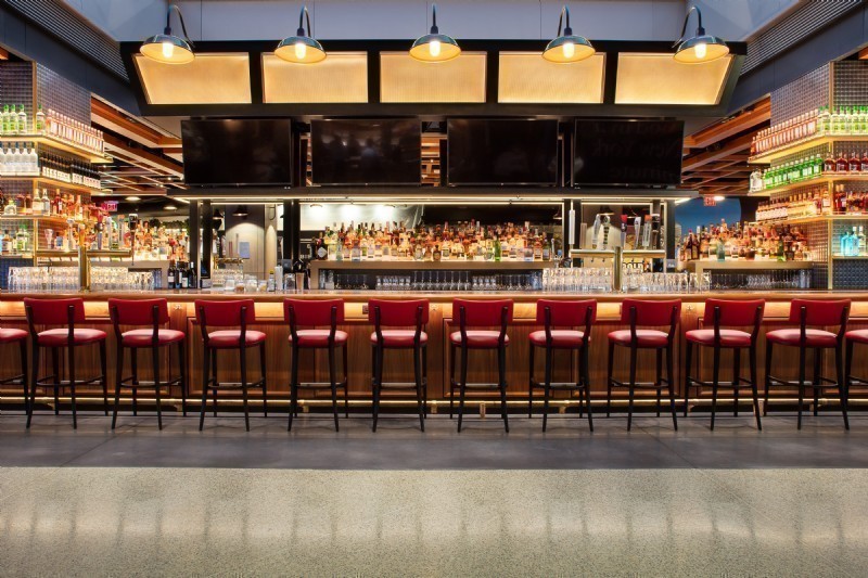 Farley Bar Features Top Shelf LED lighting in Moynihan Hall