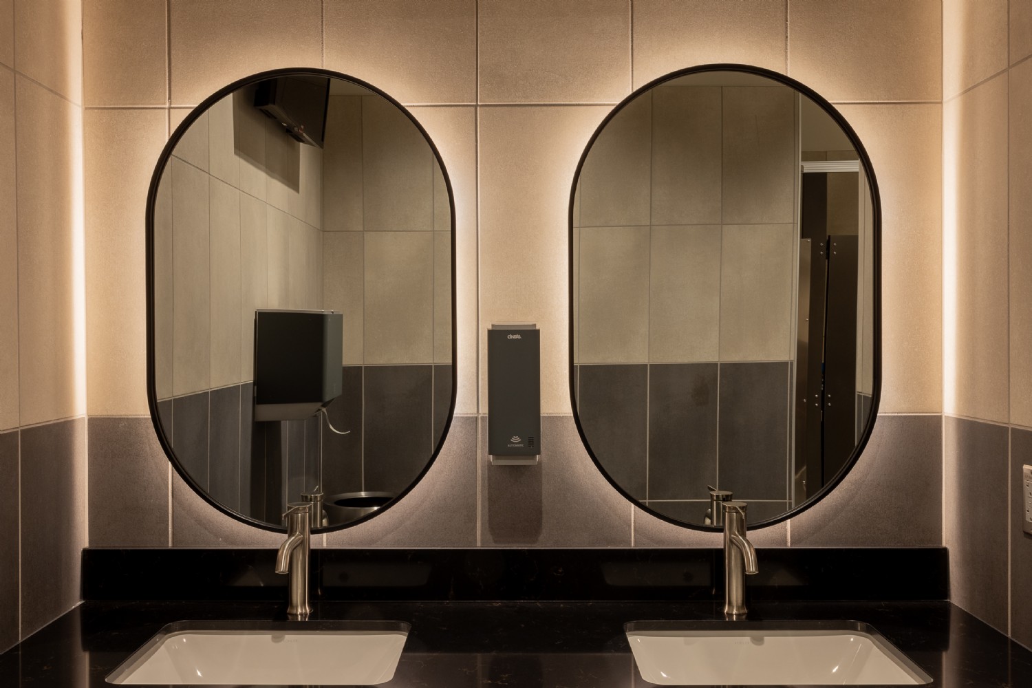 LED Lighting at Spokane Arena Bathroom