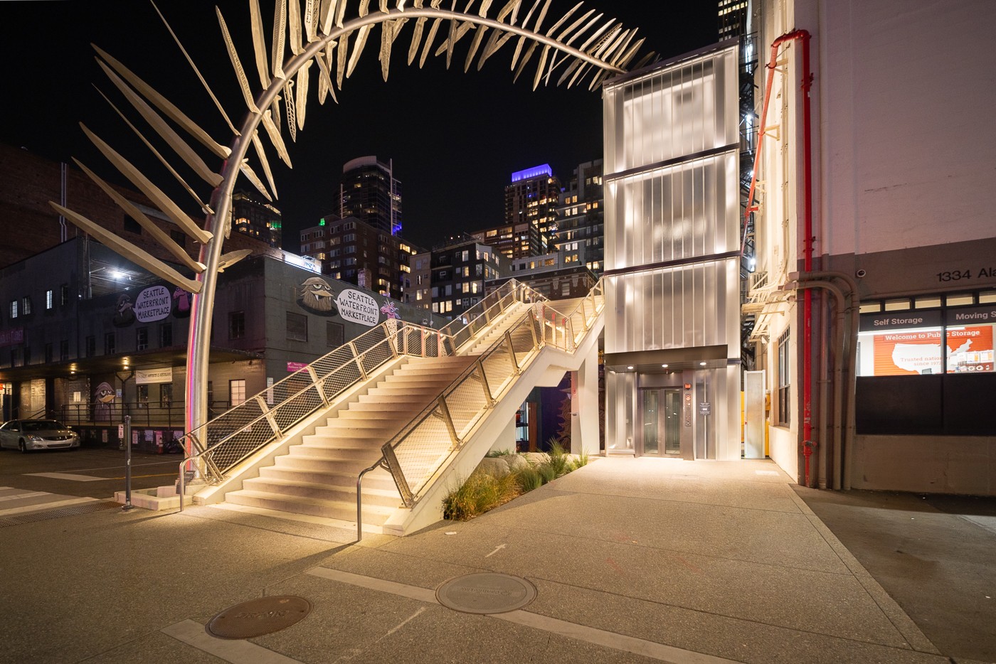 LED Lighting at Union Street Pedestrian Bridge &amp; Elevator