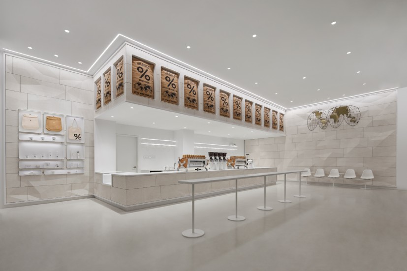 LED Lighting at % Arabica Union Station Toronto