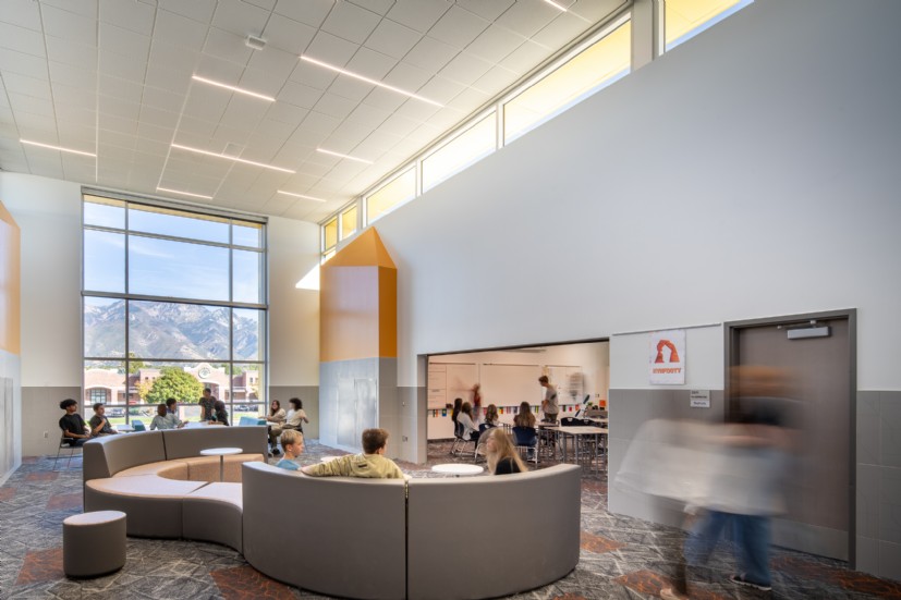 LED Lighting at Union Middle School Reading Room