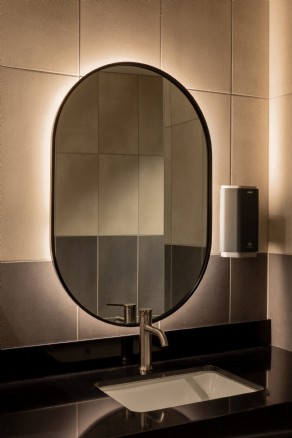 LED Lighting at Spokane Arena Bathroom