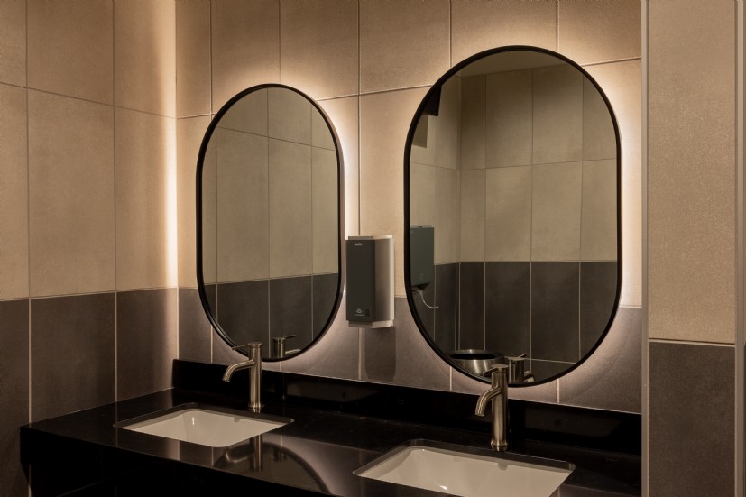 LED Lighting at Spokane Arena Bathroom