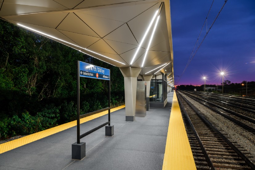 LED Lighting at Metra 147th Street Station