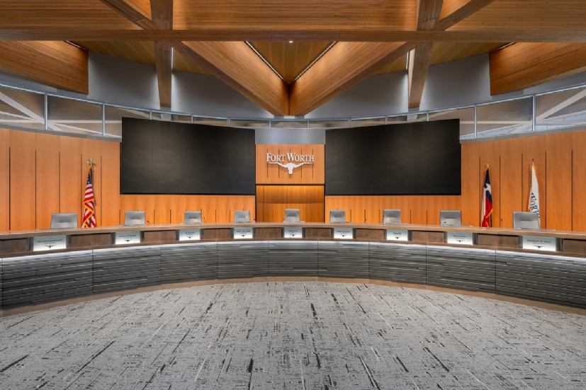 LED Lighting at Forth Worth City Hall Council Chambers