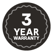 3 Year Warranty
