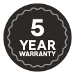 5 Year Warranty