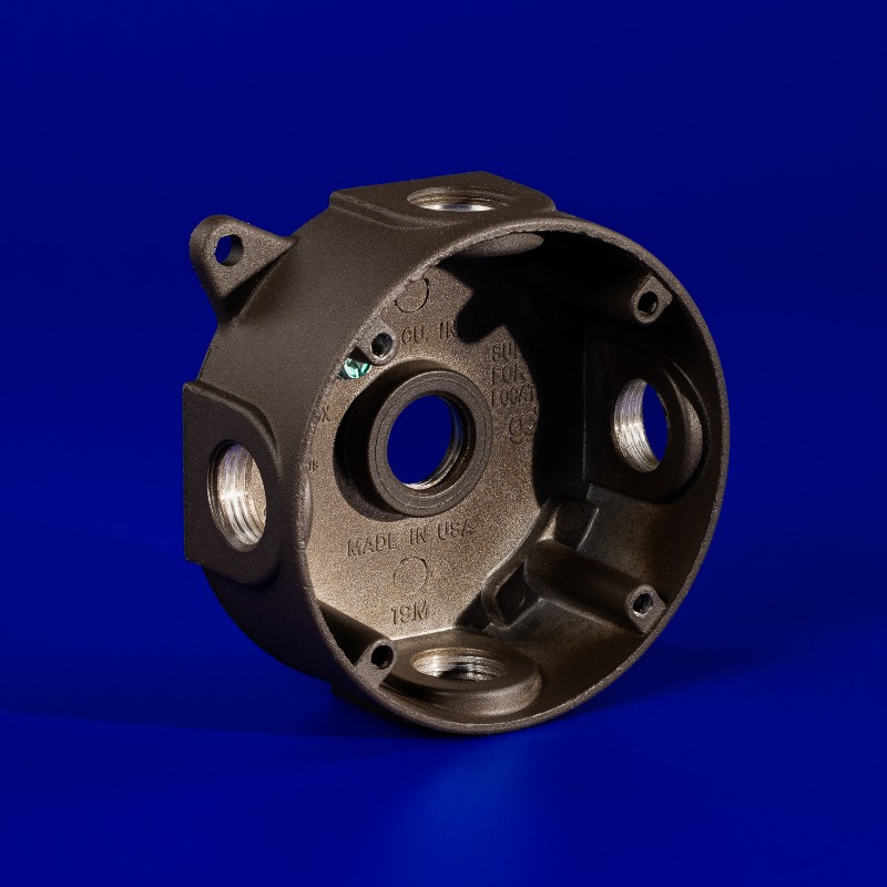 4/0 Round Cast Outdoor Light Junction Box