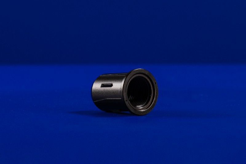 Q-WB hidden surface/wall mount for QTL landscape fixtures, black anodized 6061 aluminum, installs inside wooden beams