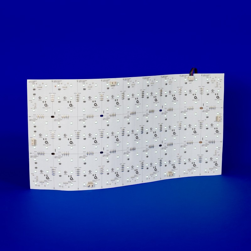 24V DC Dimmable LED Panel with even illumination, easy installation, compatible with QTL DC supplies. Supports 3 sheets at 29W and 1 sheet at 52W per 96W circuit. UL Listed with 3 step MacAdam binning.