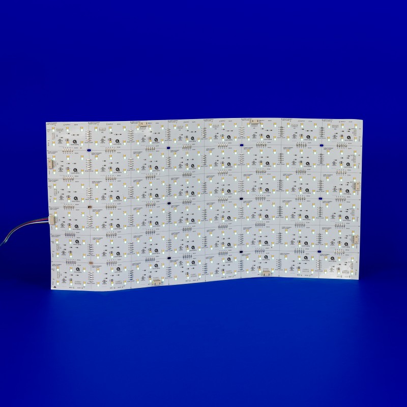 24V DC Dimmable LED Panel offering even illumination, easy installation, and modifiability. Compatible with QTL DC supplies, supporting 2 sheets per 96W circuit. UL Listed with 3 step MacAdam binning.