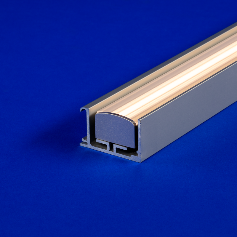 U-shaped brackets to mount grazer LED fixtures