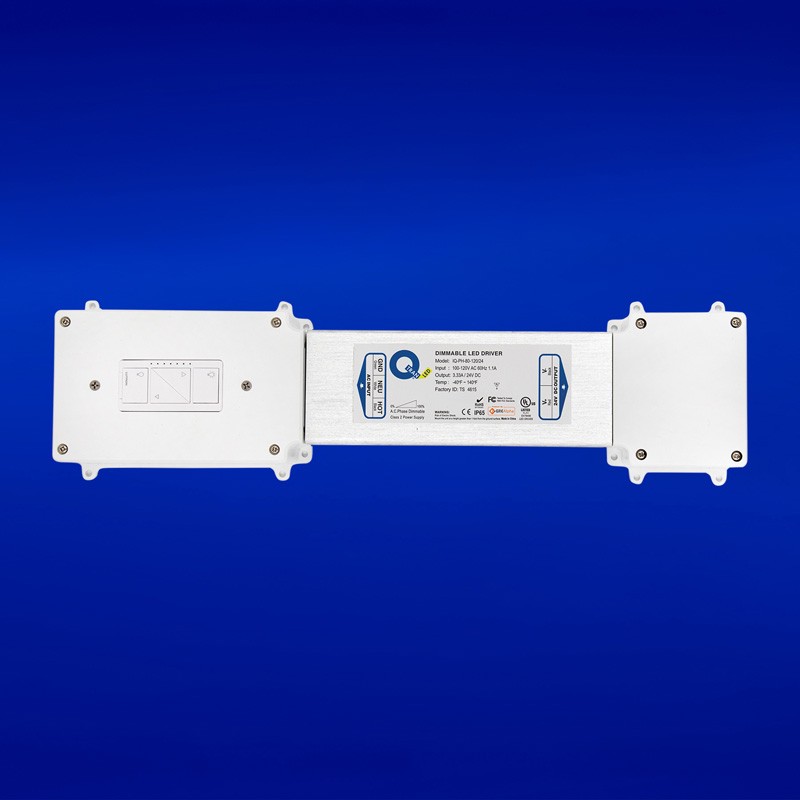 80W at 24VDC dimmable LED driver, perfect for interior linear LED lighting, offering 0-100% flicker-free phase dimming. UL listed, Class II rated.