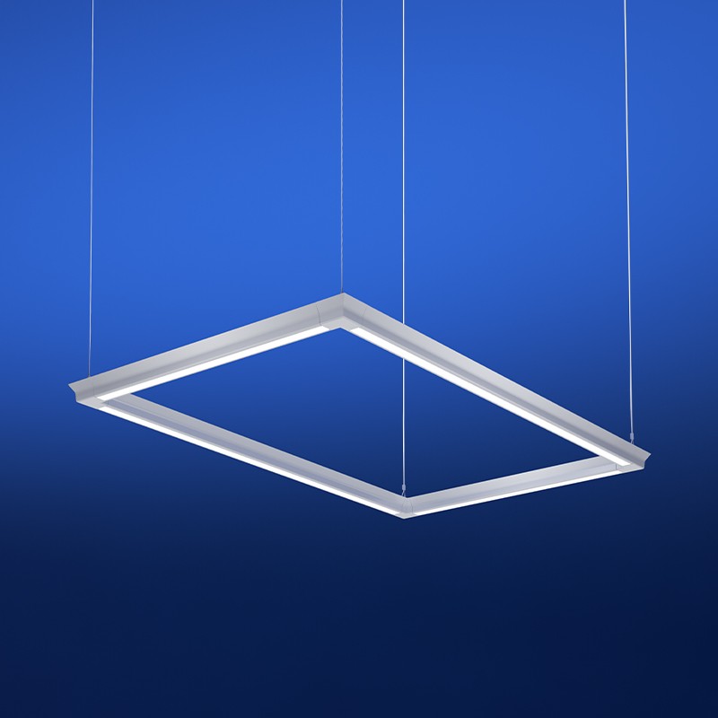 Highly customizable Rectangle-Shape suspended LED linear direct/indirect fixture