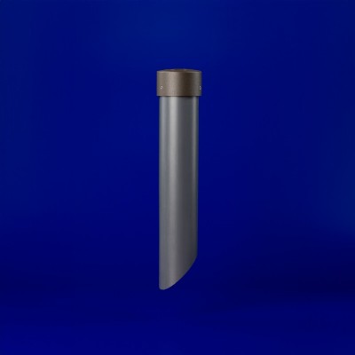 Q-MT-45 heavy-duty PVC direct burial landscape light stake with aluminum canopy, 12 or 18 inch lengths