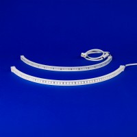 QTL's 120V LED strip for indoor/outdoor use, illuminating up to 100-foot runs. Options include direct hardwire or 2 prong plug. CCTs from 2400K to 3500K. 