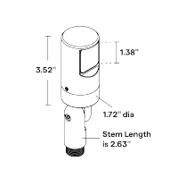 VOYA END MOUNT 1.75" RETROFIT G4 WALL WASH - DImensions