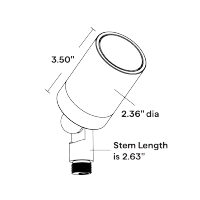VOYA END MOUNT 2.5 COB 12VAC - Dimensions