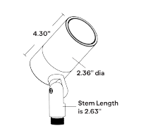 VOYA SIDE MOUNT 2.5 COB 12VAC - Dimensions