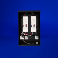 Power supply for individually addressable LED strips, suitable for 60/120W at 12VDC or 100/200W at 24VDC. Designed for indoor/outdoor use, it's controllable via DMX with up to 512 addresses and can be surface or wall-mounted.