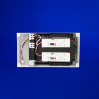 Power supply for individually addressable LED strips, 12 or 24VDC, 60-200W. Converts DMX commands to SPI signals for compatible LED strips. Prewired with terminal blocks and offers both recessed or surface mounting options.