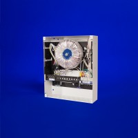 150-1500W AC power supply at 12VAC or 24VAC features five voltage tuning taps and is UL-listed for surface or recess mounting in any wall thickness