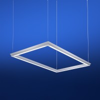Highly customizable Rectangle-Shape suspended LED linear direct/indirect fixture