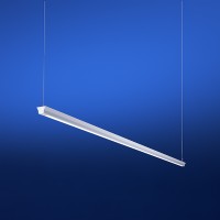 Suspended LED linear direct/indirect fixture for single runs up to 12' lengths